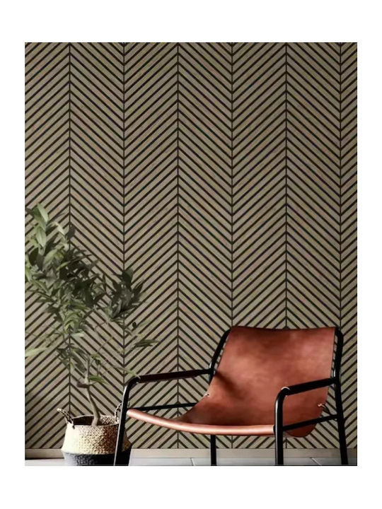 3D Wandpaneele aus MDF Verschraubt / mit Kleber Schwarz 265x60x2cm