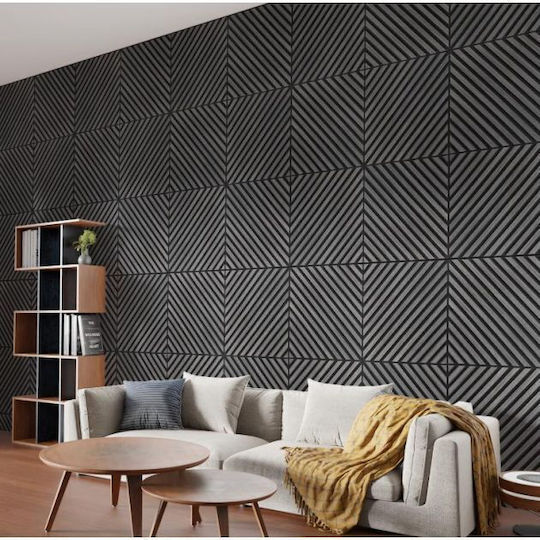 Panouri Decorative 3D Din MDF Cu Filet Cu Adeziv Gri 60x60x2cm Panouri Decorative 3D Din MDF Cu Filet Cu Adeziv Gri 60x60x2cm