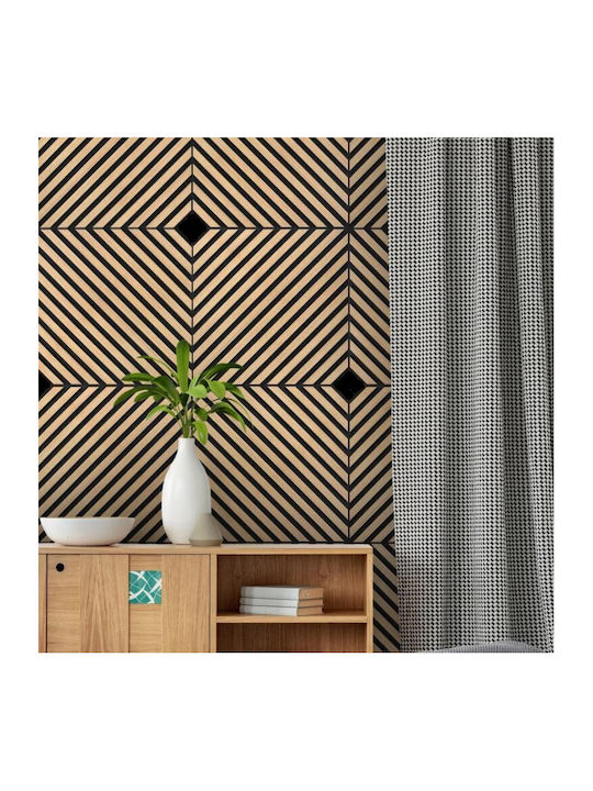 Panouri Decorative 3d Din MDF Cu Filet Cu Adeziv Bej 60x60x2cm
