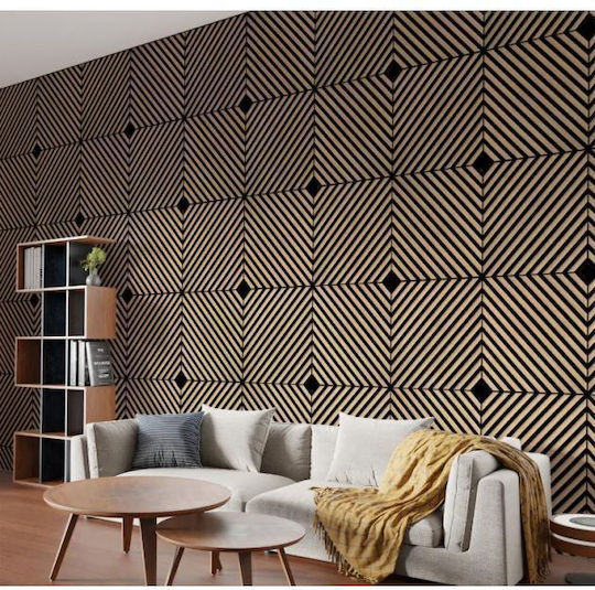 Panouri Decorative 3D Din MDF Cu Filet Cu Adeziv Maro 60x60x2cm Panouri Decorative 3D Din MDF Cu Filet Cu Adeziv Maro 60x60x2cm