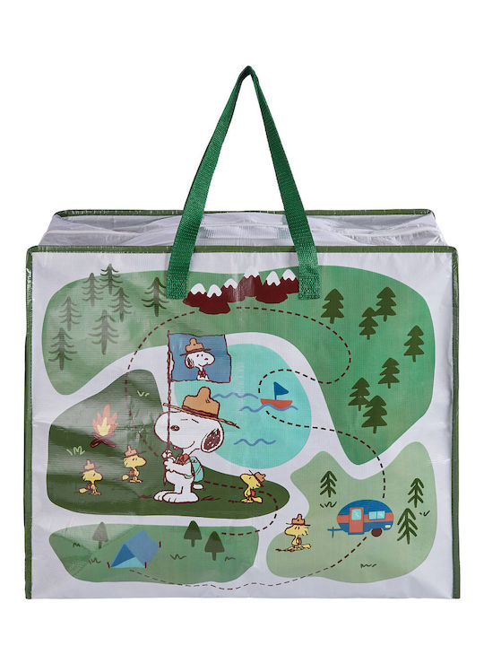 Bag Attack Τσάντα Αποθήκευσης Snoopy Camping Γκρί Μήκος 55cm X Πλάτος 27,5cm X Ύψος 48cm