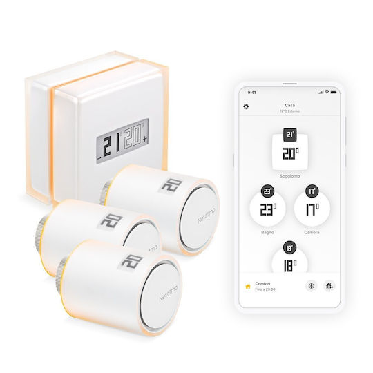 Complete Package Smart Thermostat 3 Netatmo Wi-Fi Thermostatic Radiator Heads