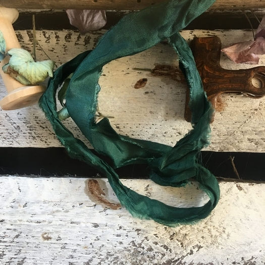 Ribbon Old Vintage Christmas Green 1.2m