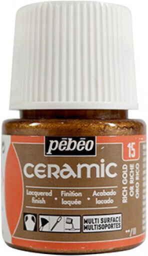 Enamel Ceramic Rich Gold 45ml Pebeo