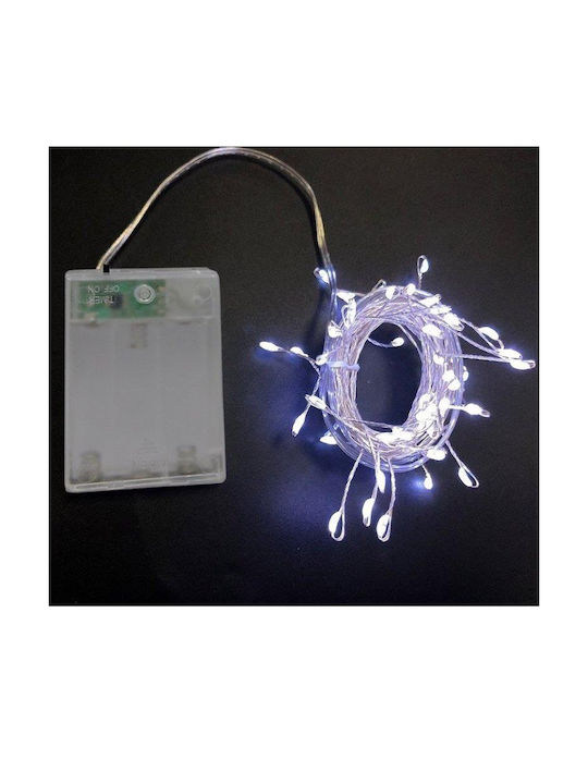 50 Светлини LED 3.7m. Червен На батерия тип Лента 1бр
