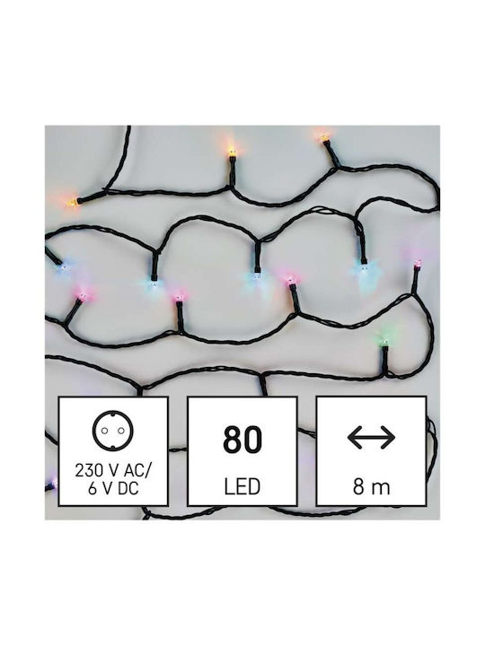 80 Lichter LED 8m. Mehrfarbige in Zeichenfolge 1Stück 80 Lichter LED 8m. Mehrfarbige in Zeichenfolge 1Stück
