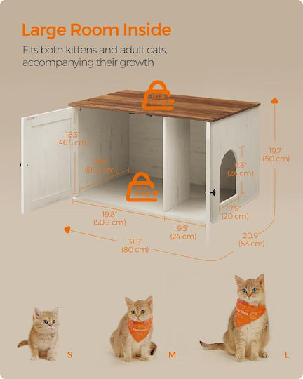 Feandrea Furniture Cat Toilet 80x53cm 1pcs