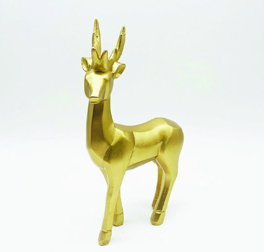Aca Christmas Plastic Figure Deer White Height 25cm