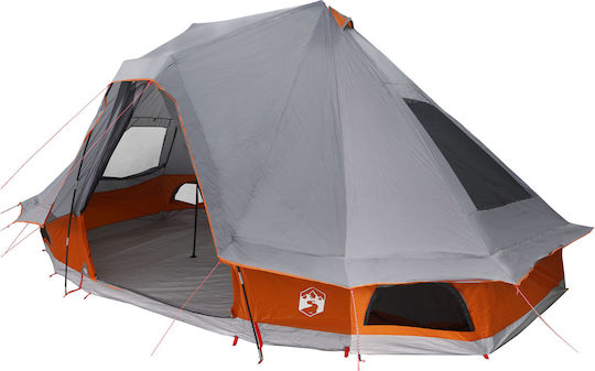 vidaXL Summer Camping Tent Teepee Gray for 6 People 466x310x240cm