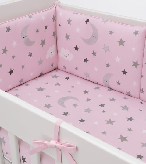 Beboulino Πάντα Κλασική Moon Stars Pink 70x140cm