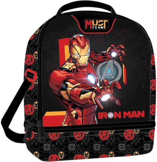 Must Team Iron Man Σχολικό Ισοθερμικό Τσαντάκι Φαγητού Ώμου 7lt Πολύχρωμο Avengers 22x16x28cm