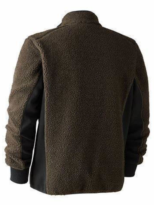 Deerhunter Rogaland Fiber Pile Adventure Cardigan de vânătoare Fleece Kaki