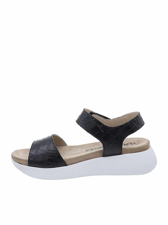 Anatomic Women's Leather Platform Shoes Black