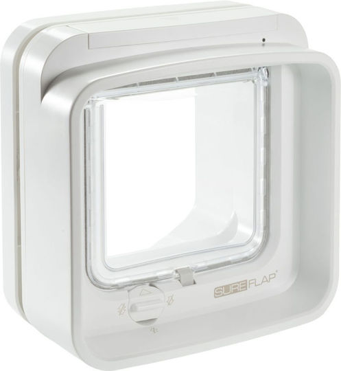 Sureflap Tür für Hunde aus Plastik in Weiß Farbe 25 x 25 x 25cm