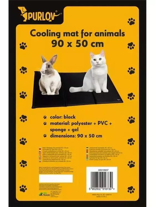 Purlov Mattress Dog Rectangle Cooling Black 90x50cm