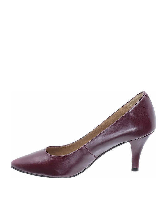Leder Pumps Burgundisch