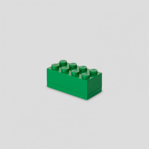 Room Copenhagen Lego Mini Box 8 Plastic Kids' Food Container Green x x 4.3cm