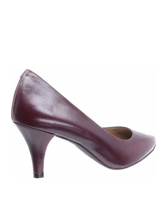 Leder Pumps Burgundisch