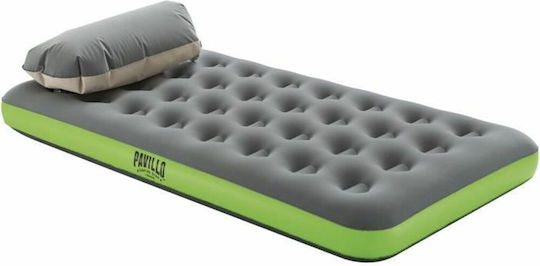 Bestway Inflatable Sleeping Mattress Single with Built-in Pump Roll & Relax 188x99x22εκ. Green