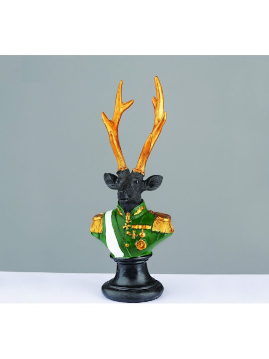 Aca Illuminated Christmas Figure Deer Black 24x24cm Soldier