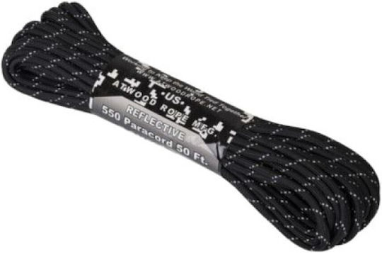 Mil-Spec 550 Paracord Seil mit Länge 15m Reflektierendes Seil 15m Neon Orange