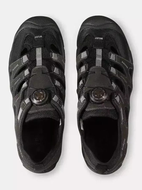 Leder Herrensandalen in Schwarz Farbe