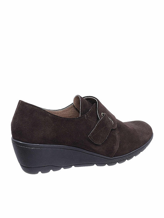 Flex Γυναικεία Slip-On Δερμάτινα Καφέ