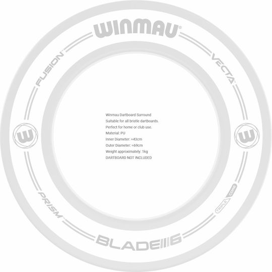 Професионален бял обкръжаващ мишена Winmau Blade 6