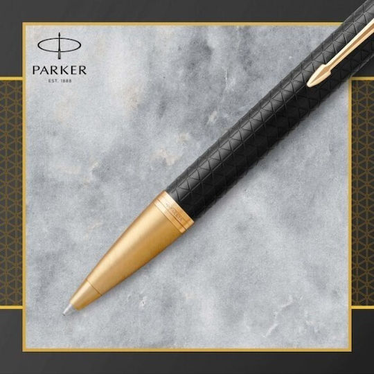 Parker Desk Set with Notebook and Pen IM Premium Black Gold 2pcs