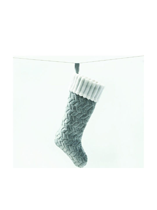 Christmas Decorative Fabric Gray Socks L44.5xW20.5xH20.5cm