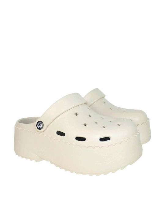 Superdry Pura Moqs 2400/mcq 1200 Slide Shoes Women Clogs Beige