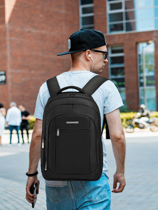 Zagatto Wasserdicht Tasche Rucksack für Laptop 17.3" in Schwarz Farbe ZG787