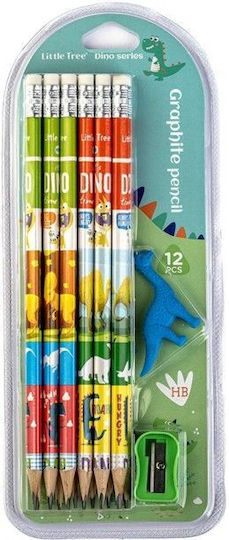 Little Tree Kinder Schreibwarenset mit Bleistift, Spitzer und Radiergummi