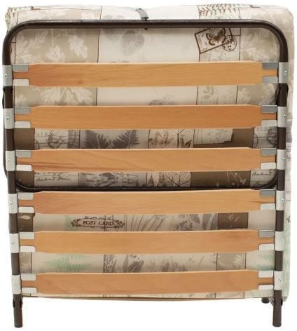 Folding Guest Bed Campaign Single Black 182x80x37cm