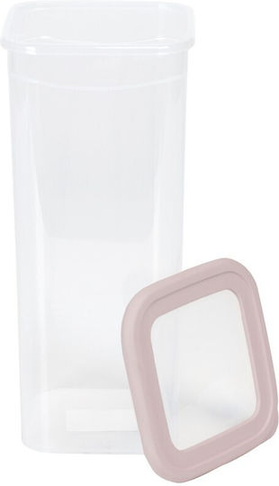 Viosarp General Use Vase with Lid Plastic Transparent 1800ml 1 Piece