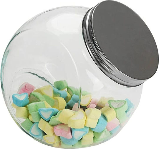 GTSA Pasta Vase with Lid Glass Transparent 1600ml