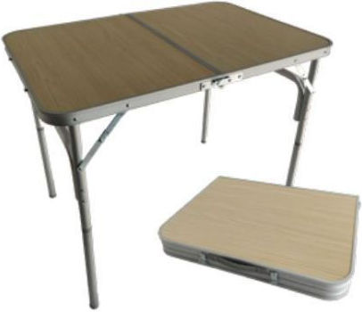 Hupa Table Aluminum for Camping Foldable in Case 90x60x70cm Brown