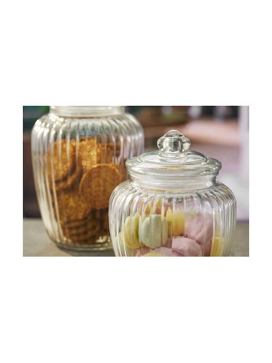 Leone Vase General Use with Lid Glass Transparent 220ml