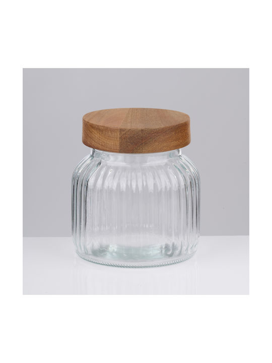 Alpina Appliances Allgemeine Verwendung Glasvase mit Deckel Transparent 700ml 1 Stück