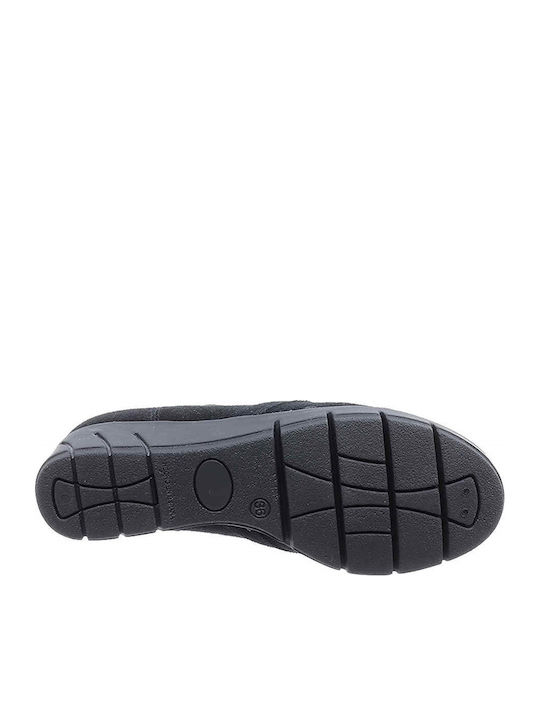 Leder Stiefeletten Damen Schwarz