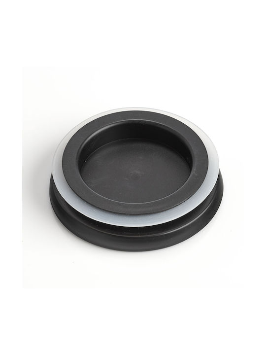 Zeller Vase General Use with Lid Plastic Black 650ml