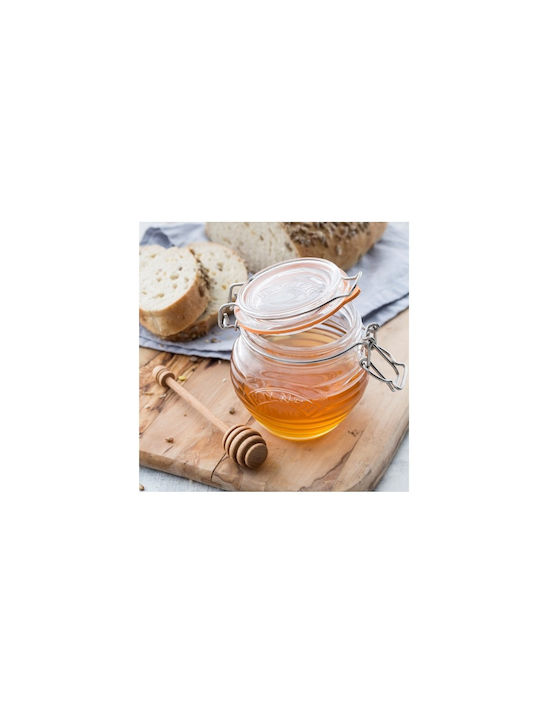 KIlner Βάζο Γενικής Χρήσης με Καπάκι Ξύλινο Γκρι 400ml