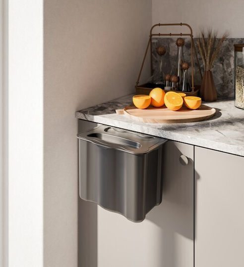 Emuca Kunststoff Mülleimer Grau 5lt