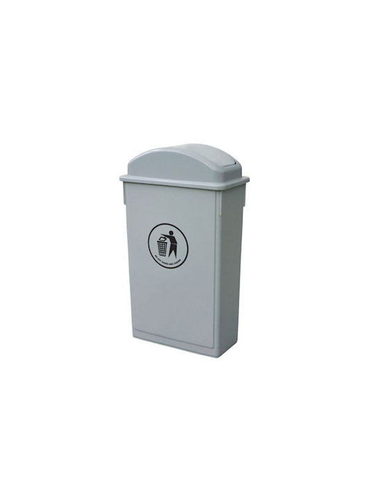Delta Cleaning Plastic Waste Bin with Floating Lid Grey 65L KP65