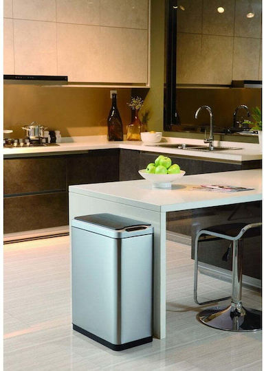 Eko Phantom Waste Bin Made of Stainless Steel with Grey Sensor 40lt