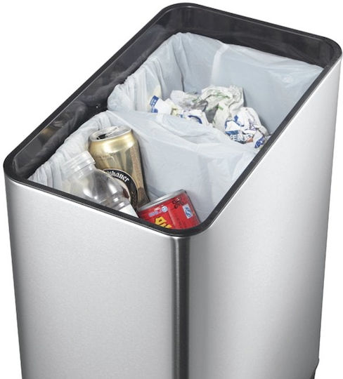 Eko Phantom Waste Bin Made of Stainless Steel with Grey Sensor 40lt