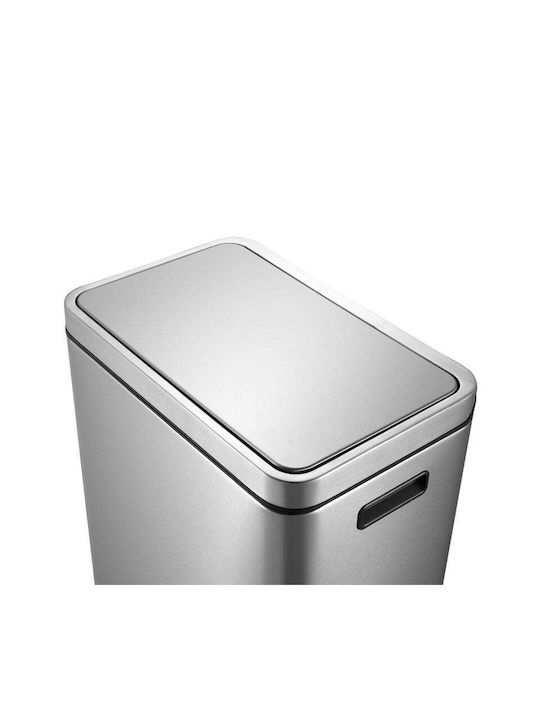 Eko Coș De Gunoi X-Cube VB 936845 Din Oțel Inoxidabil Cu Pedală Argintiu Mat 45lt