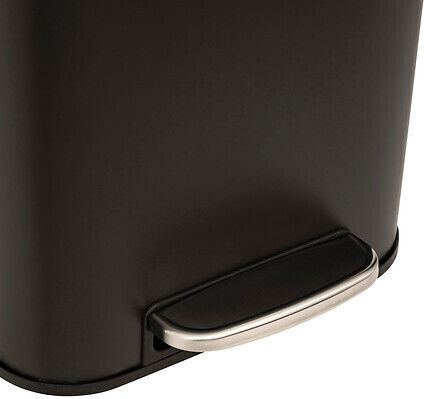 Atmosphera Plastic Waste Bin with Pedal Black 30L