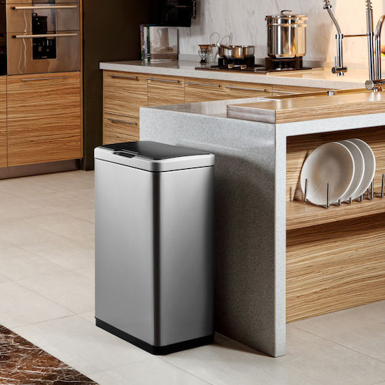 Eko Mirage Waste Bin Made of Stainless Steel with Silver Sensor 30lt