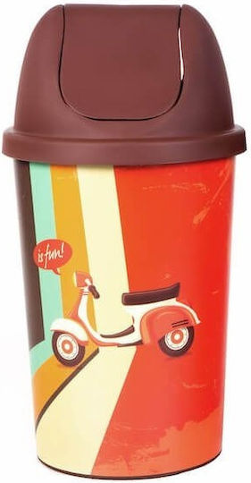 Homeplast Vespa Κάδος Απορριμμάτων Πλαστικός Πολύχρωμος 50lt